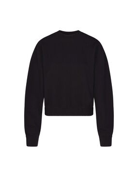 SKIMS Women's Black Crew Neck Sweater